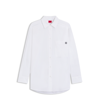 HUGO Oversize majica bela