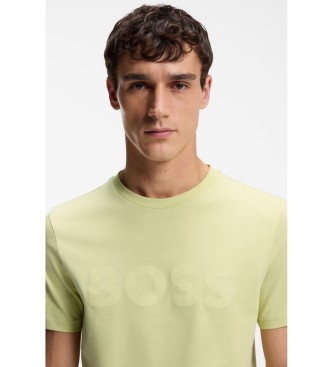 BOSS Beige Logo Knitted T-shirt