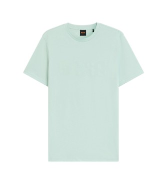 BOSS Turquoise Logo Knitted T-shirt