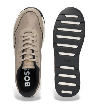 BOSS TTNM EVO schoenen met beige geribbelde zool