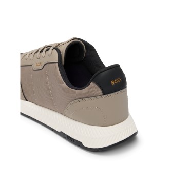 BOSS TTNM EVO-Schuhe mit beiger Rippensohle