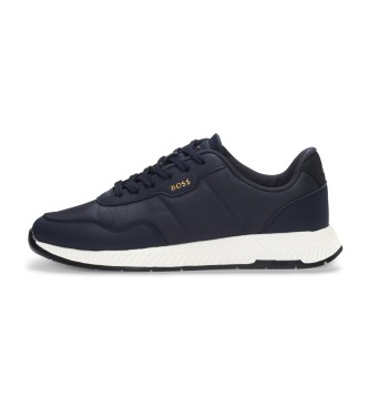 BOSS TTNM EVO-sko med ribbet sl navy