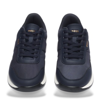 BOSS TTNM EVO-sko med ribbet sl navy