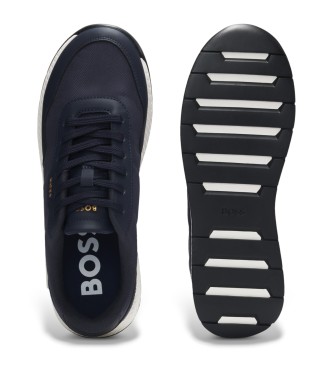 BOSS TTNM EVO-sko med ribbet sl navy