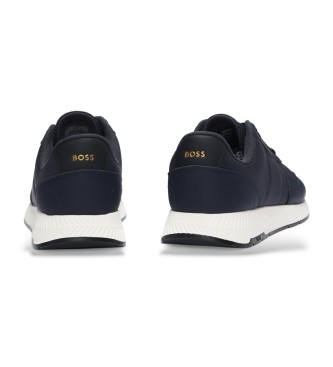 BOSS TTNM EVO-sko med ribbet sl navy