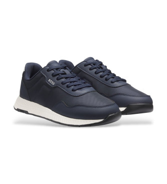 BOSS Sneakers blu navy in titanio