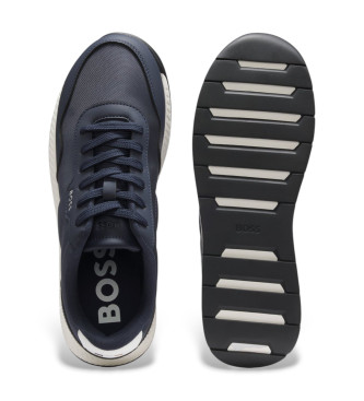 BOSS Sneakers blu navy in titanio
