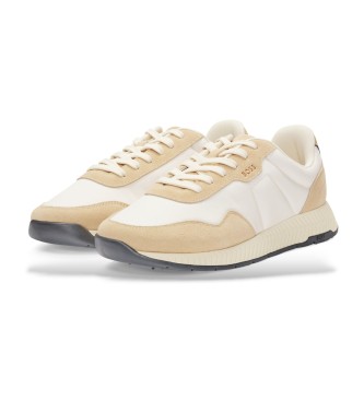 BOSS Tytanowo-beżowe buty sportowe