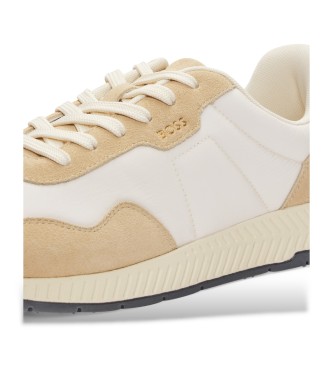 BOSS Tytanowo-beżowe buty sportowe