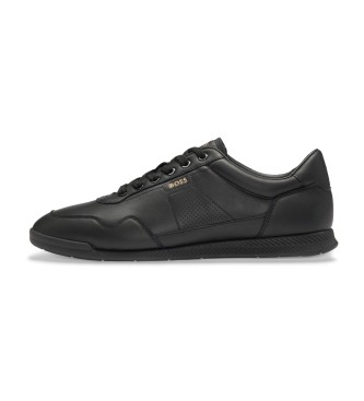BOSS Skórzane buty Titanium w kolorze czarnym