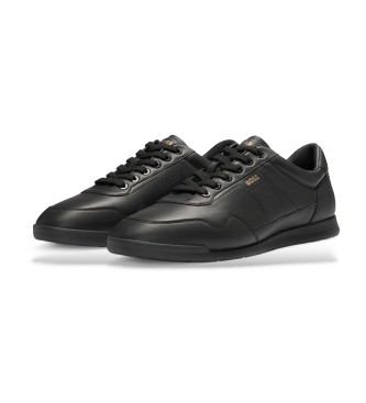 BOSS Skórzane buty Titanium w kolorze czarnym