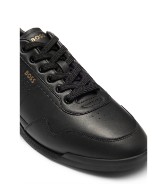 BOSS Skórzane buty Titanium w kolorze czarnym