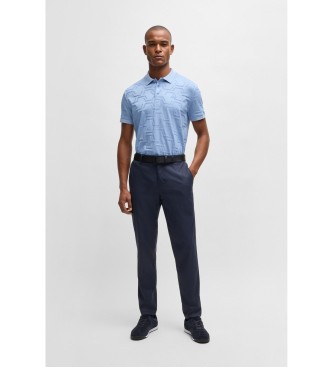 BOSS Sneakers in pelle blu navy titanio