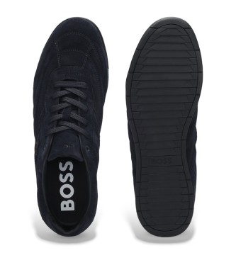 BOSS Sneakers in pelle blu navy titanio