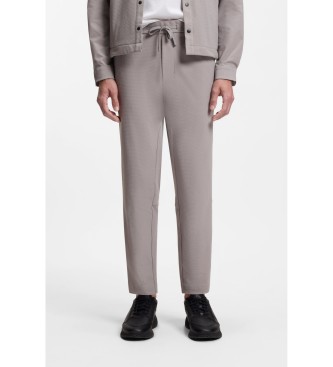 BOSS Cal�as de corte c�nico em tecido el�stico com estrutura de malha bege