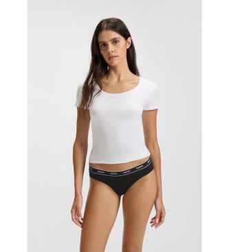 HUGO Conjunto de 3 cuecas Risca branca, preta