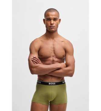BOSS Confezione da 3 Power Boxer in verde, beige e marrone