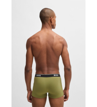 BOSS Confezione da 3 Power Boxer in verde, beige e marrone