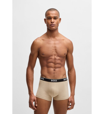 BOSS Confezione da 3 Power Boxer in verde, beige e marrone