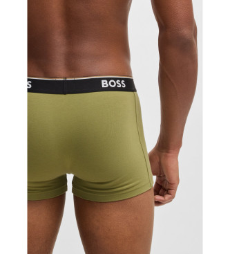 BOSS Confezione da 3 Power Boxer in verde, beige e marrone