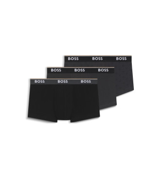 BOSS Confezione da 3 boxer Power Desig grigio, nero