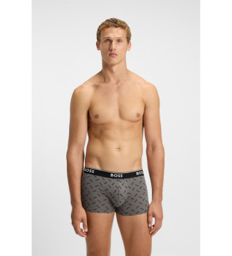 BOSS Boxers Trunk 3P Power Desig 060 cinzento