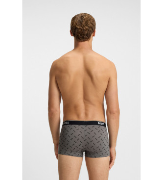 BOSS Boxers Trunk 3P Power Desig 060 cinzento