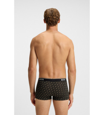 BOSS S�t med 3 Power Design-boksershorts, sort, brun