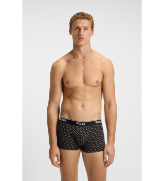 BOSS S�t med 3 Power Design-boksershorts, sort, brun