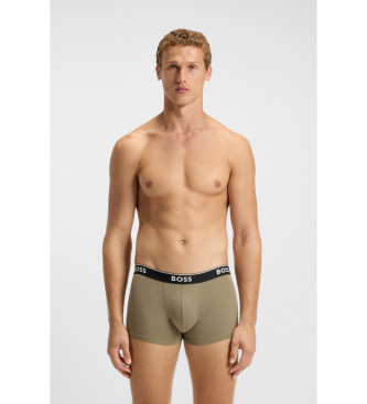 BOSS S�t med 3 Power Design-boksershorts, sort, brun