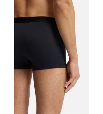 BOSS Set om 3 marinbl� ribbade boxershorts, gr�n