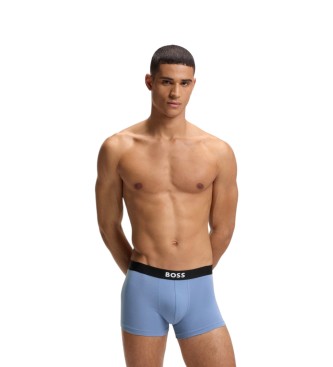BOSS Set om 3 boxershorts bl�, vit, gr�, stretchstickad