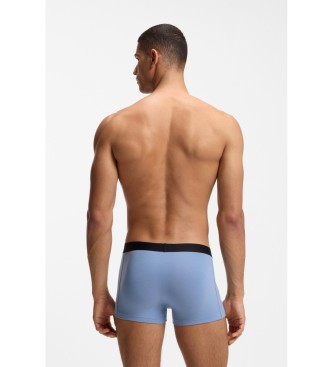 BOSS Set om 3 boxershorts bl�, vit, gr�, stretchstickad