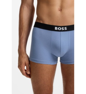 BOSS Set om 3 boxershorts bl�, vit, gr�, stretchstickad