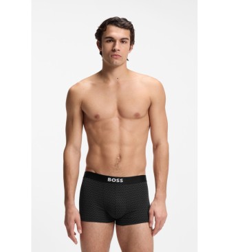 BOSS Set 3 Boxershorts med logotyper gr�, svart