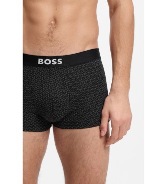 BOSS Set 3 Boxershorts med logotyper gr�, svart