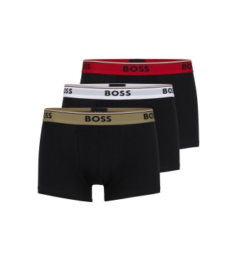 BOSS Pack 3 B xers Elastic Logo Waist nero