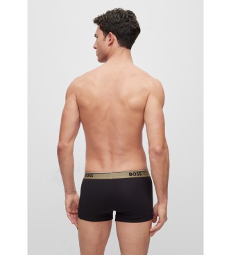 BOSS 3 Pack 3 Logo Boxers Stretch Waistband preto