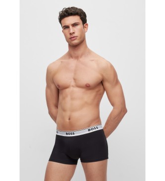 BOSS 3 Pack 3 Logo Boxers Stretch Waistband preto