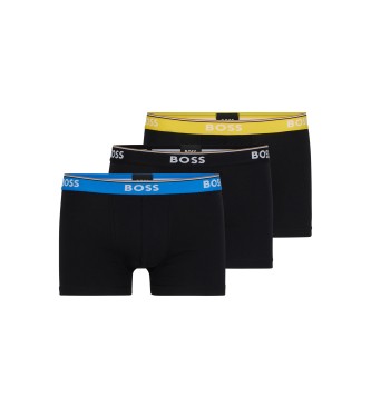 BOSS 3 Pack 3 Logo Stretch Boxers Tailleband zwart