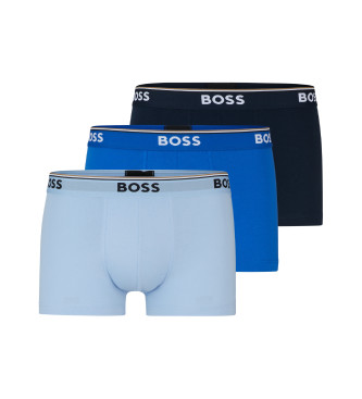 BOSS Confezione da 3 boxer Power blu