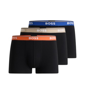 BOSS St med 3 flerfarvede boxershorts med logo og linning