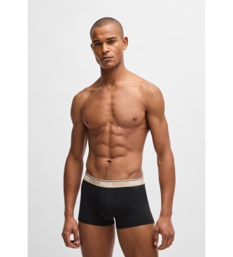 BOSS St med 3 flerfarvede boxershorts med logo og linning