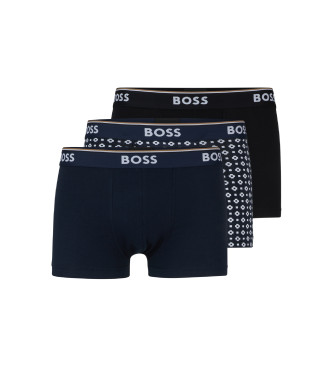 BOSS Pack 3 Boxershorts Power navy, sort