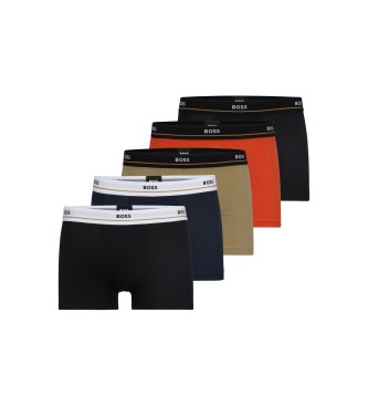 BOSS 5er Pack Boxershorts schwarz, blau, navy, beige, rot