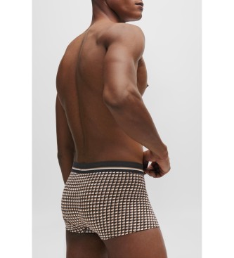 BOSS Braun bedruckte Boxershorts