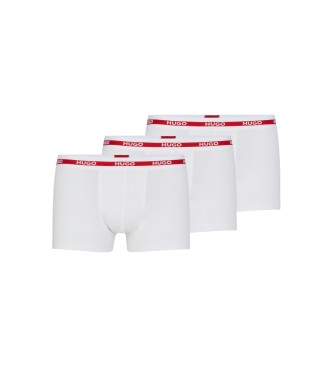 HUGO Pakke med 3 hvide Triplet Planet boxershorts