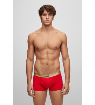 BOSS Pack of 2 boxer shorts gold ribbon navy, red