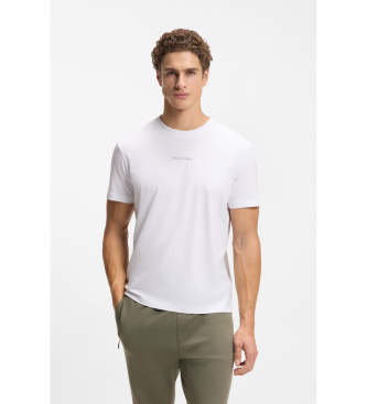 BOSS T-shirt com padr�o Globe branco