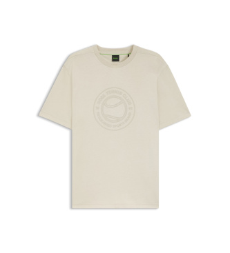 BOSS Maglietta beige con logo "Unisciti"